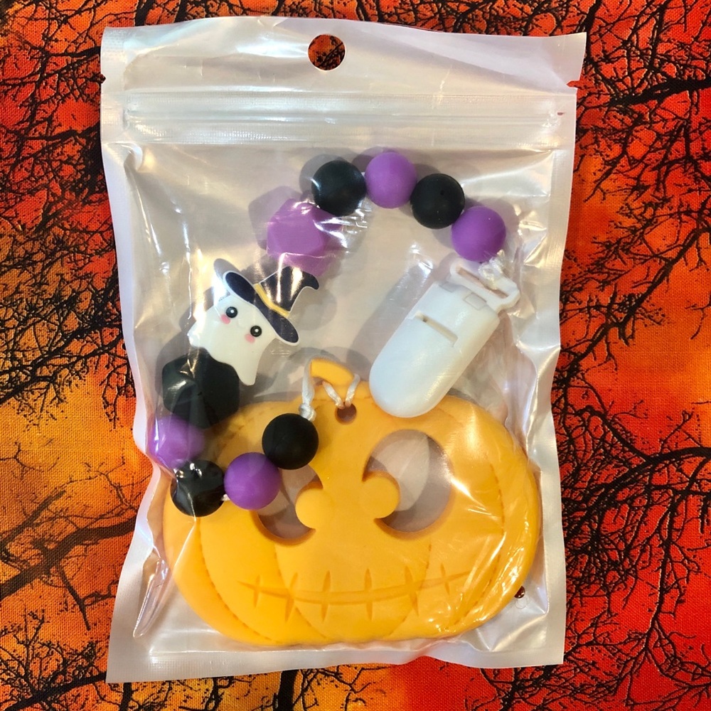 Kids Halloween silicone teether / chew beads